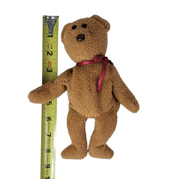 2/$15 Ty Beanie Babies Curly Bear Plush Brown 8.5" Ribbon Floppy 1993 Vintage - Picture 10 of 10